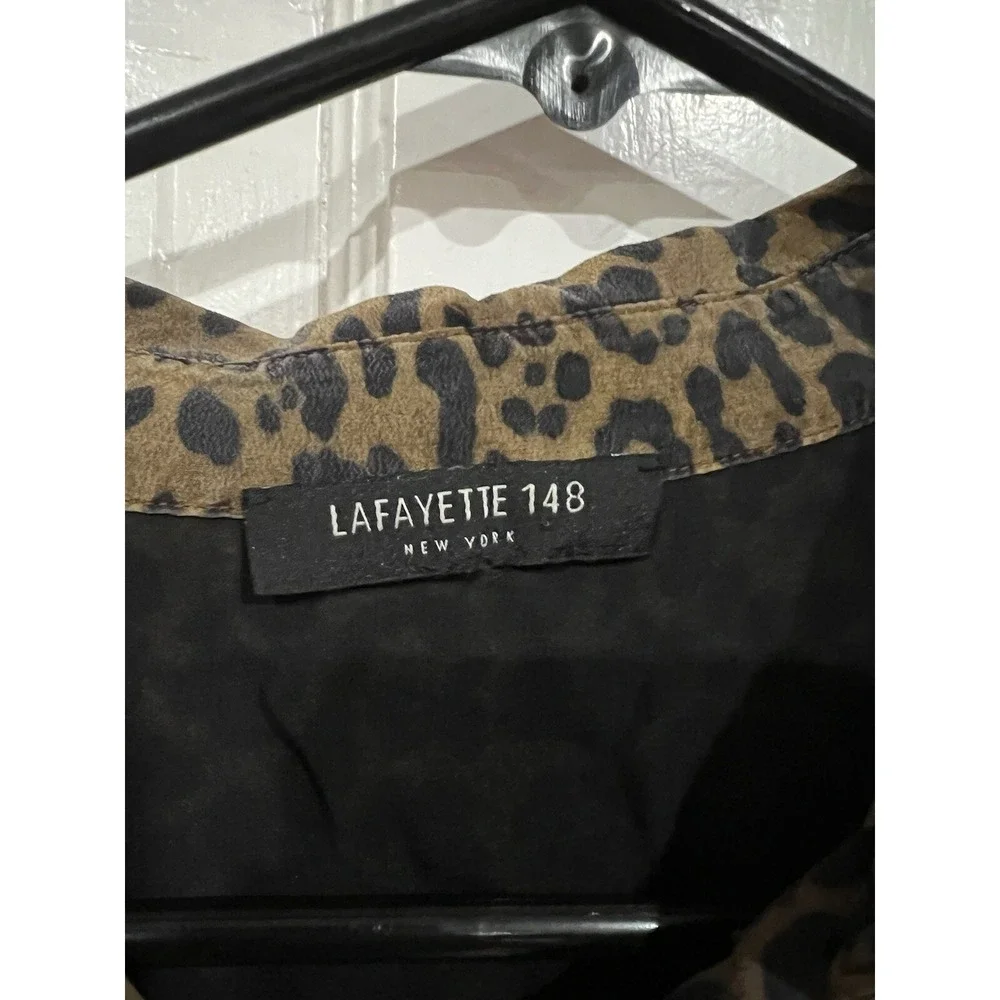 Women's Lafayette 148 Silk Button Down Shirt - Picture 3 of 4